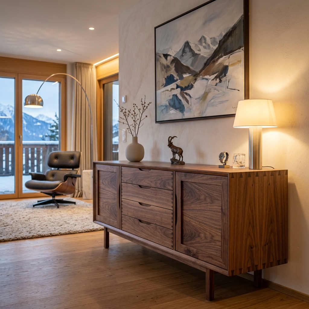 Bespoke luxury walnut sideboard